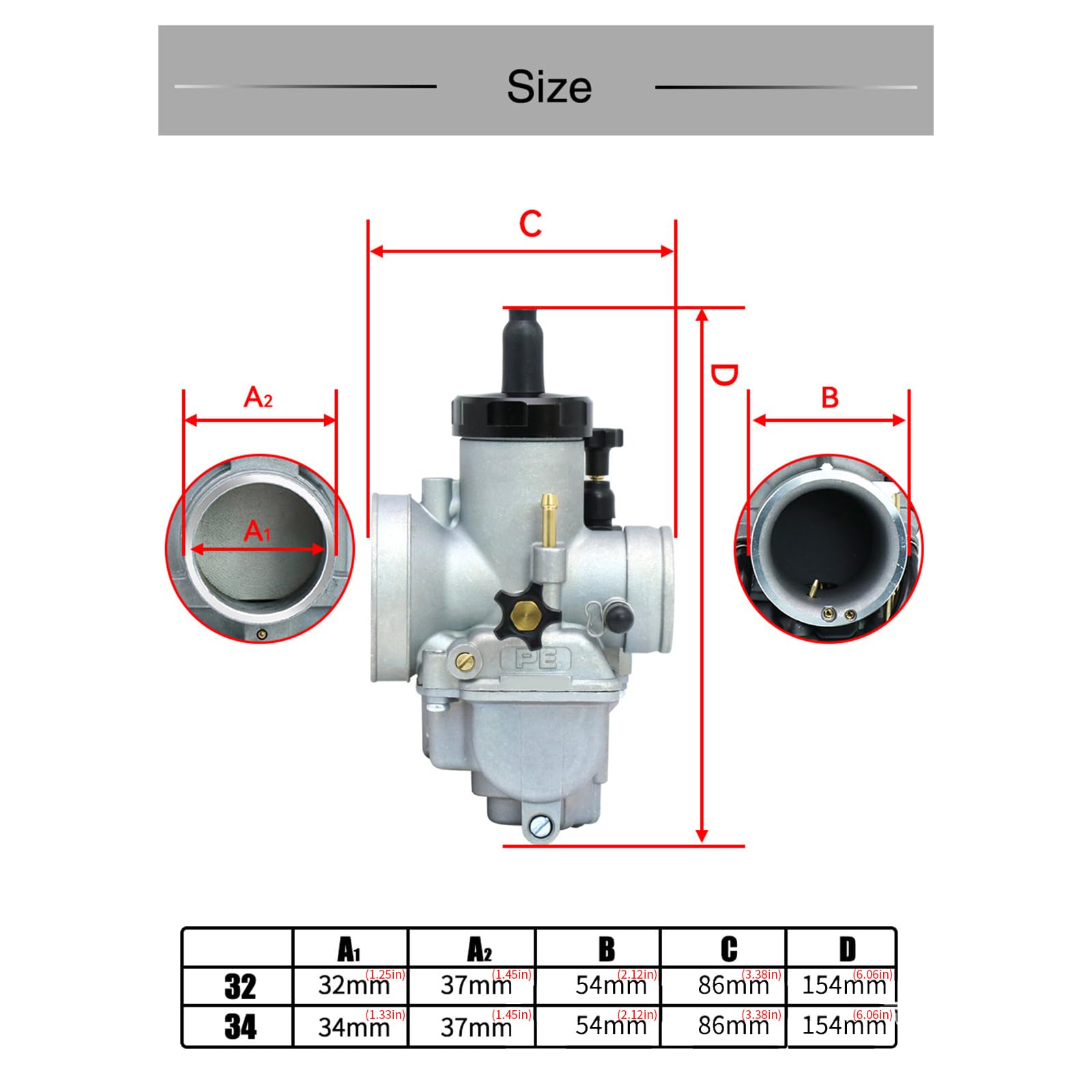 Gruppo carburatore per Veicoli Fuoristrada migliora l ' efficienza del Motore Componenti Installazione Completi Carburatore in Gomma per motocicli