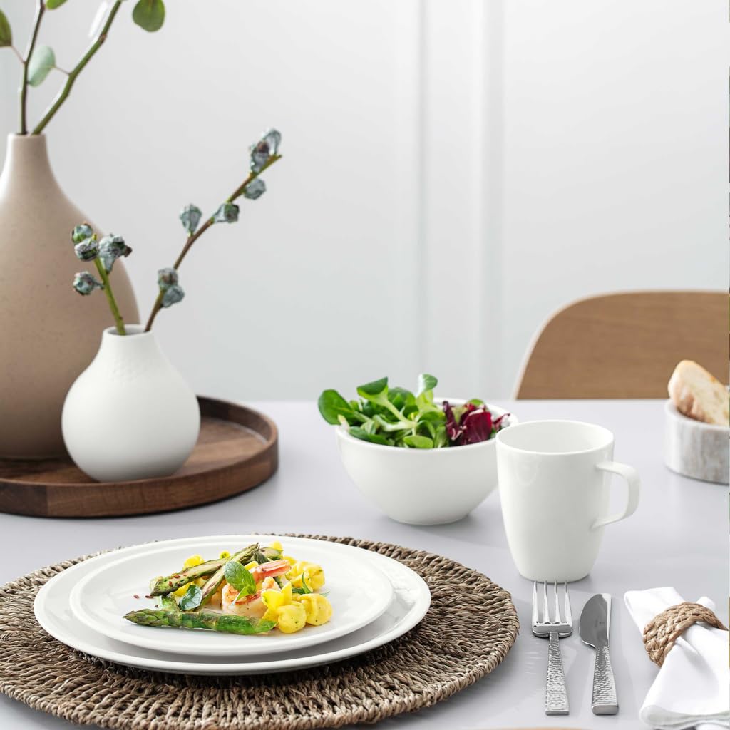 Villeroy & Boch – Artesano Servizio Di Piatti 6 Pezzi Bianco, Lavabile in Lavastoviglie, Adatto per Microonde, Piatti Moderni, Set Piatti, Biatti Bianchi, Set Di Stoviglie, Porcellana Premium