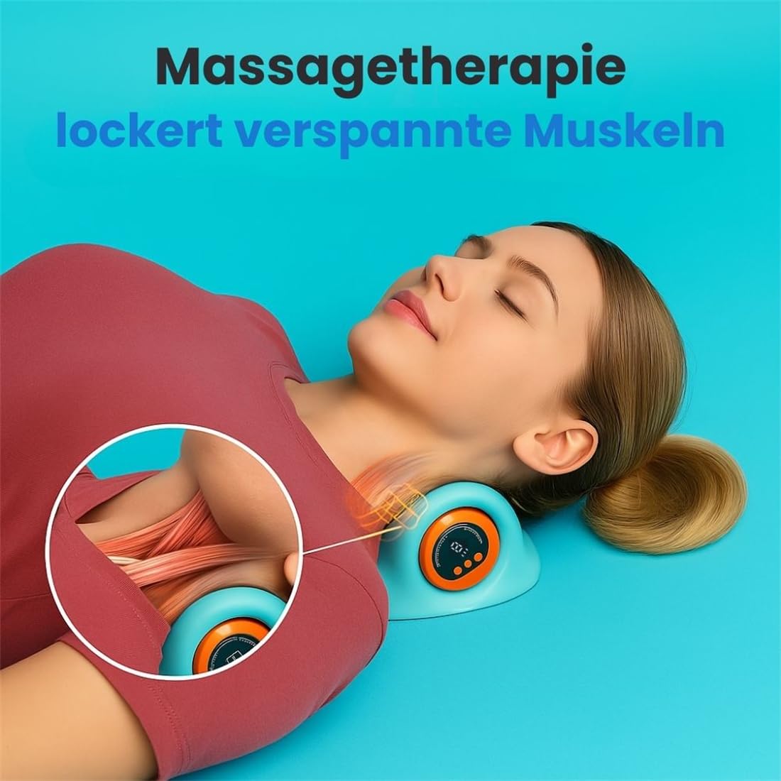 4-in-1 Nackenmassagegerät mit EMS & Wärmetherapie – Tiefenentspannung, Haltungskorrektur & Schmerzlinderung für Zuhause | Für Berufstätige, Senioren & Nackenschmerzbetroffene