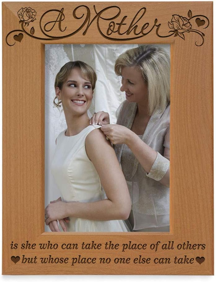KATE POSH - A Mother is she who can take The Place of All Others, but Whose Place no one Else can take - Engraved Solid Wood Picture Frame (5" x 7" Horizontal)