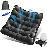 Travel Seat Cushion for Airplane – Inflatable 3D Air Cell Seat Cushions, Ergonomic Travel Cushion for Long Flights, Portable Seat Cushions Offer Support at Home, Work, Car, or in Transit