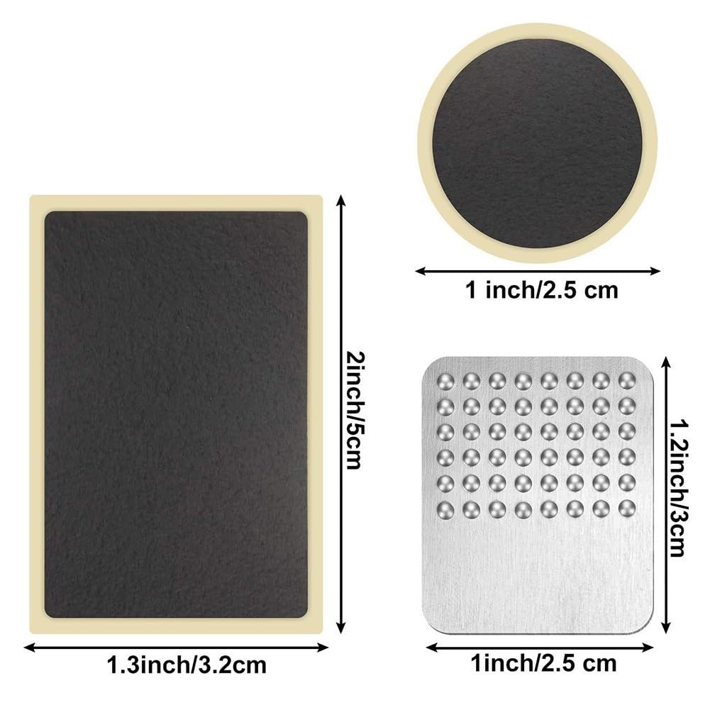 Kit Riparazione Forature Bici - 24 Toppe Autoadesive Con Raspe Metalliche Per Camera D'Aria