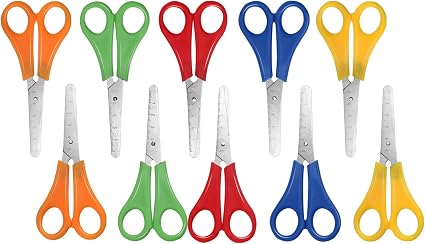 3 Pezzi Forbici ad Anello Adattive Design Forbici per Bambini 14cm