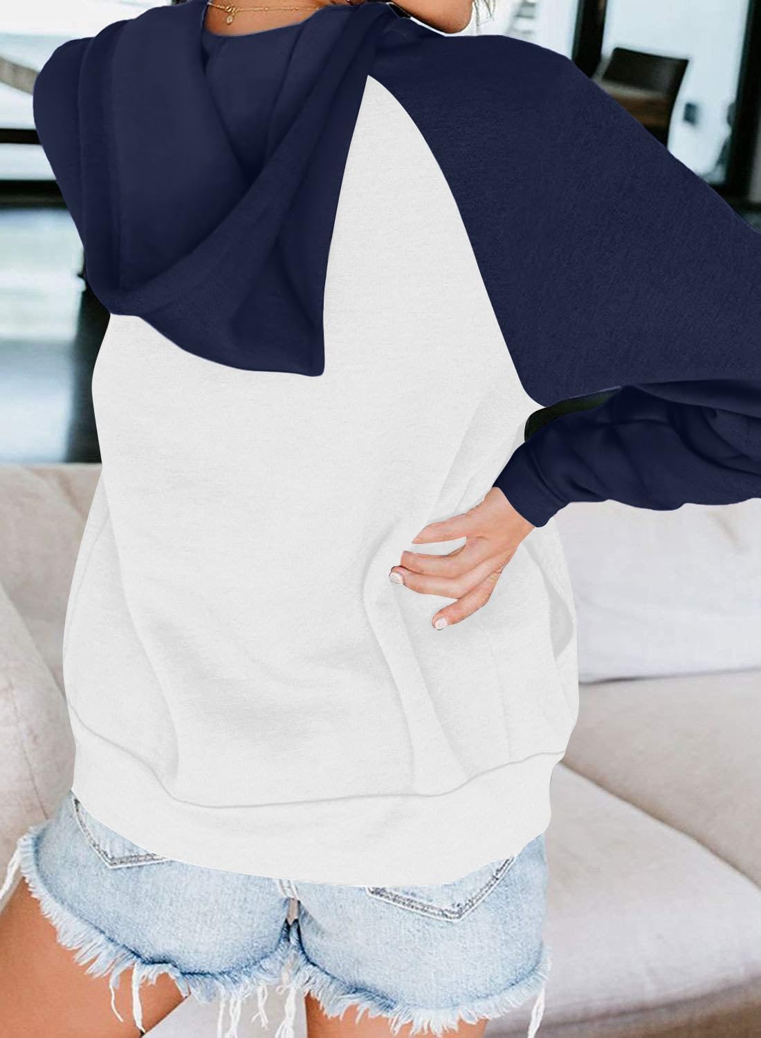 Ezbelle Zip Up Hoodie Women's American Flag Graphic Hoodies Casual Long Sleeve USA Shirt Color Block with Pockets - Image 3