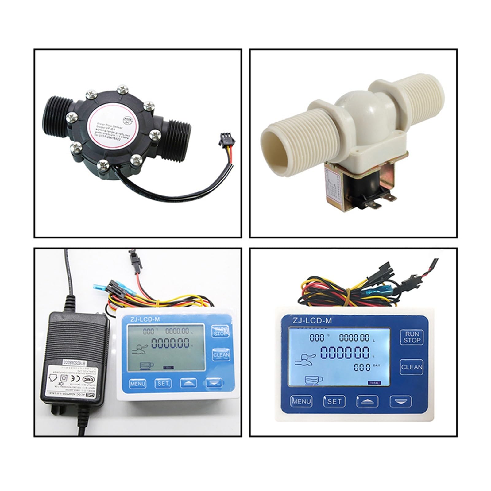 Controlador cuantitativo de Flujo con Pantalla Digital DN25, Sensor de Flujo de Agua de 1 ", Uso de válvula solenoide for controlar y Mostrar el Flujo de líquido