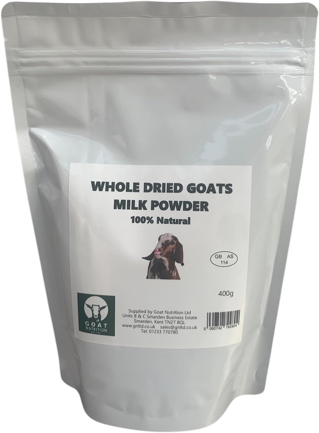 GOAT NUTRITION Est. 1981 Whole Dried Goats’ Milk Powder 400g | Rich Creamy Taste & Natural Vitamins | Easy Mix Full Cream Goat Milk Powder | Resealable Pouch | Ideal for Yogurt, Cheese & Baking