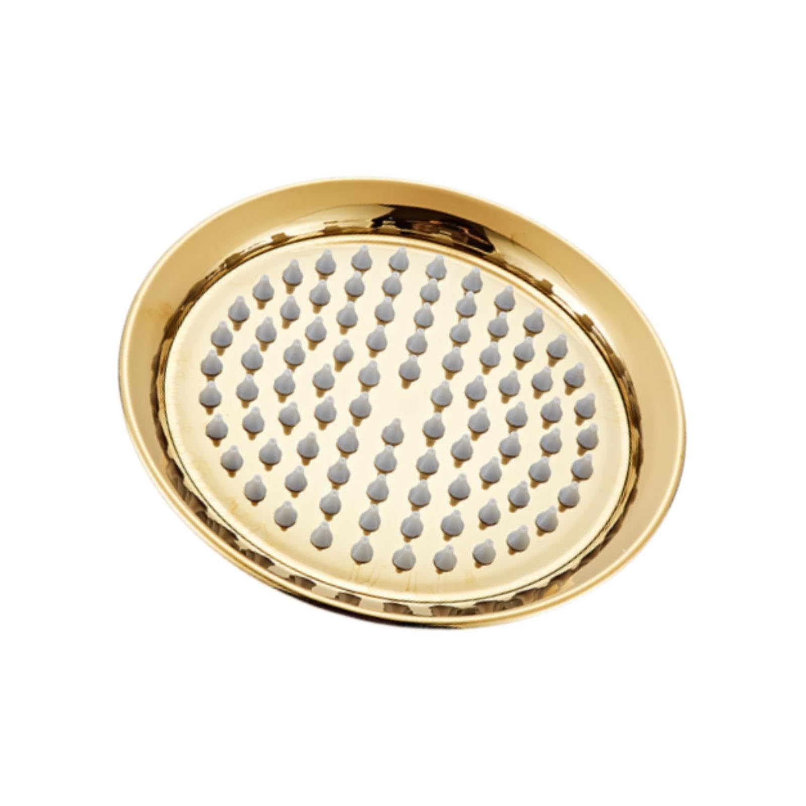 Zambuph Gold Shower Head Featuring Comfortable Large Spray Offers Relaxing Rainfall Experience Transforming Bathroom Moments Rain Shower Head 8 Inch Round Rainfall, 20.3Cm