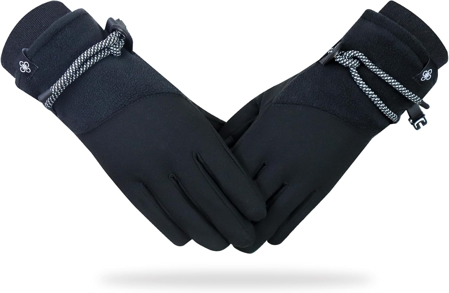 Anidker Winter Gloves for Women, Touch Screen Gloves with Anti-Loss Buckle, Thermal Gloves with Adjustable Drawstring