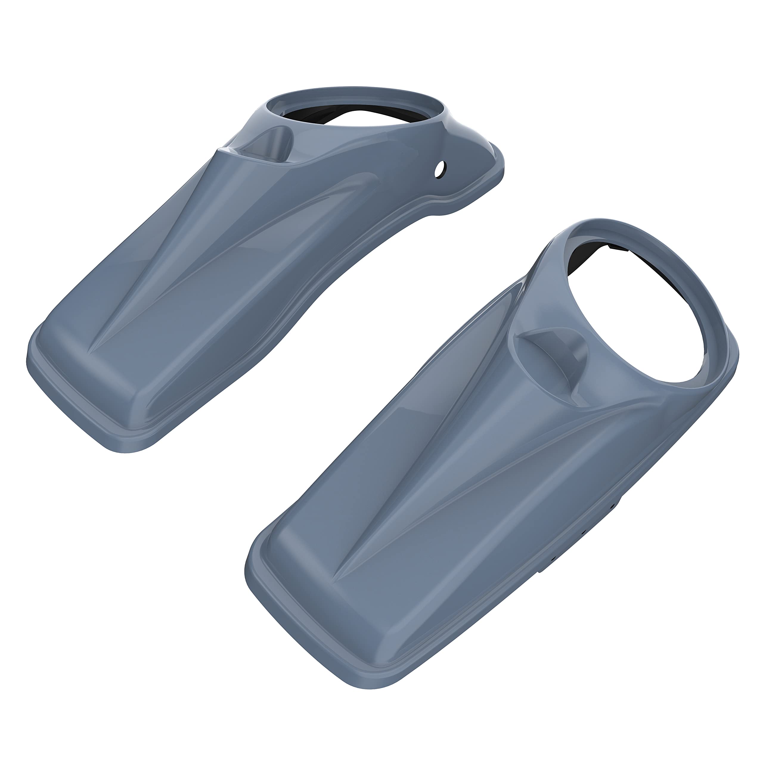 Moto Onfire 8 inch Saddlebag Speaker Lids Covers Fit for Harley Touring Road Glide Street Glide Special Road King 2014 2015 2016 2017 2018 2019 2020 2021 2022(Gunship Gray)