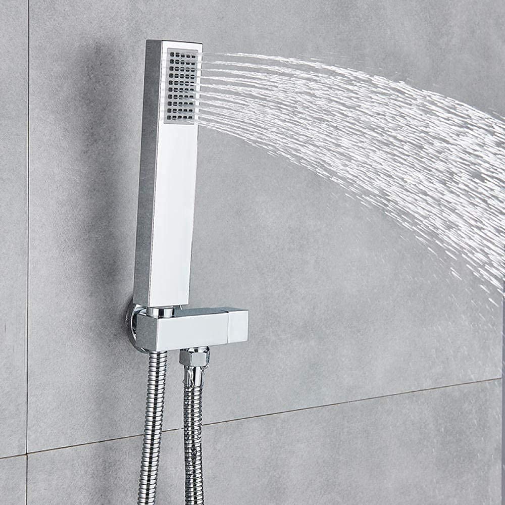 Chromowany termostatyczny zestaw baterii prysznicowych deszczownica z wodospadem 6 szt. Dysze Spa 4-kierunkowy termostatyczny mieszacz z kranu zestaw do wanny i prysznica