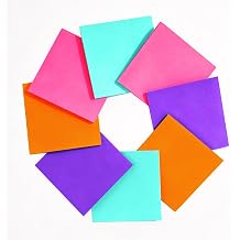 8 Pads Sticky Notes 3x3 Inches, Bright Colors Self-Stick Pads, Sticky Note Pads, Easy to Stick for Home, Office, Notebook