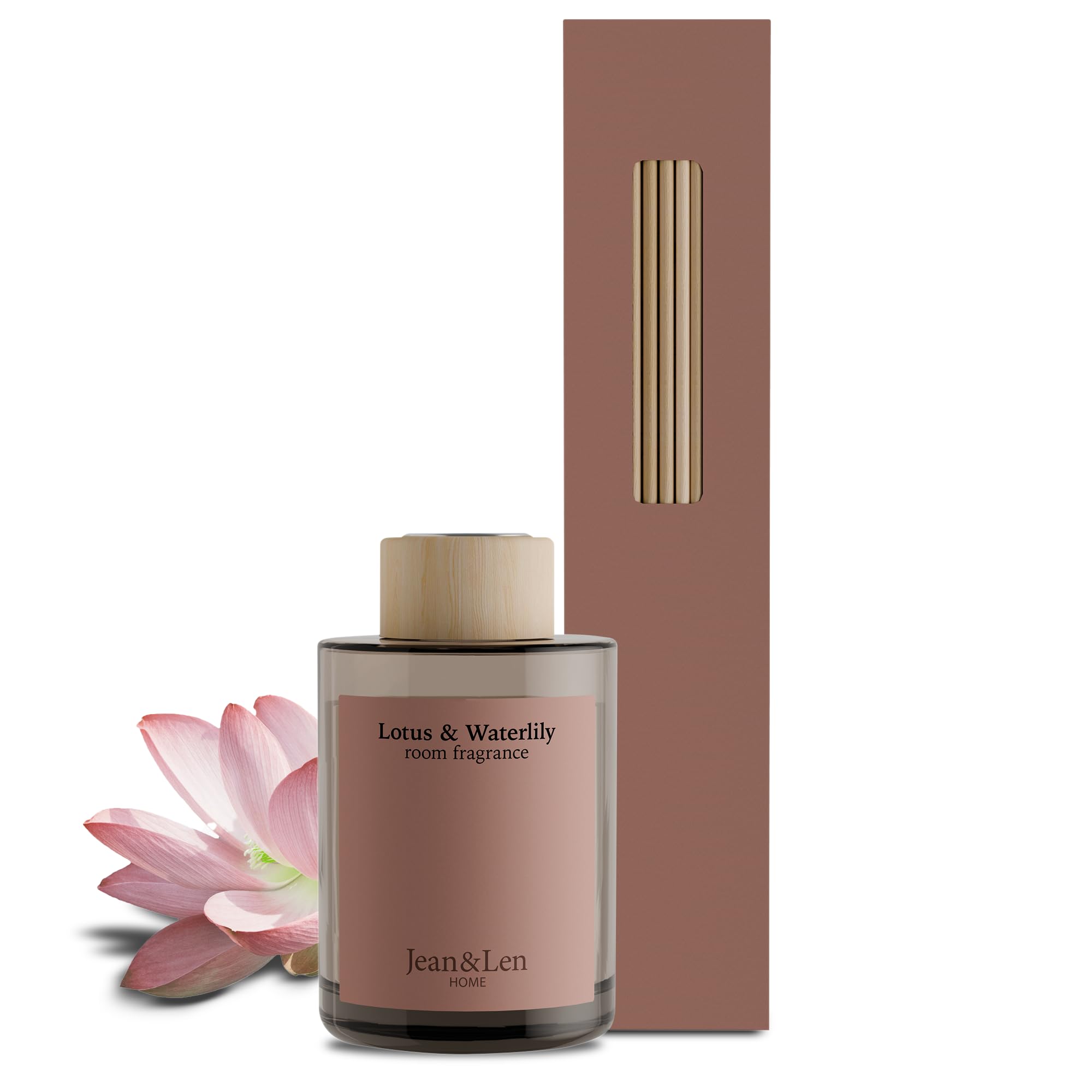 Jean & Len Diffusore Lotus & Waterlily, profumo delicato e sensuale, vegano, 100 ml