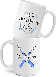 Best Surgeon Ever Mug, Personalized Surgeon Gift Mug, Dr Accent Mugs, Surgeons Coffee Mugs, Medical Doctor Cups, Medical School Gift, Physician Custom Name Cup For Men Woman, Surgery Teacup 11oz 15oz