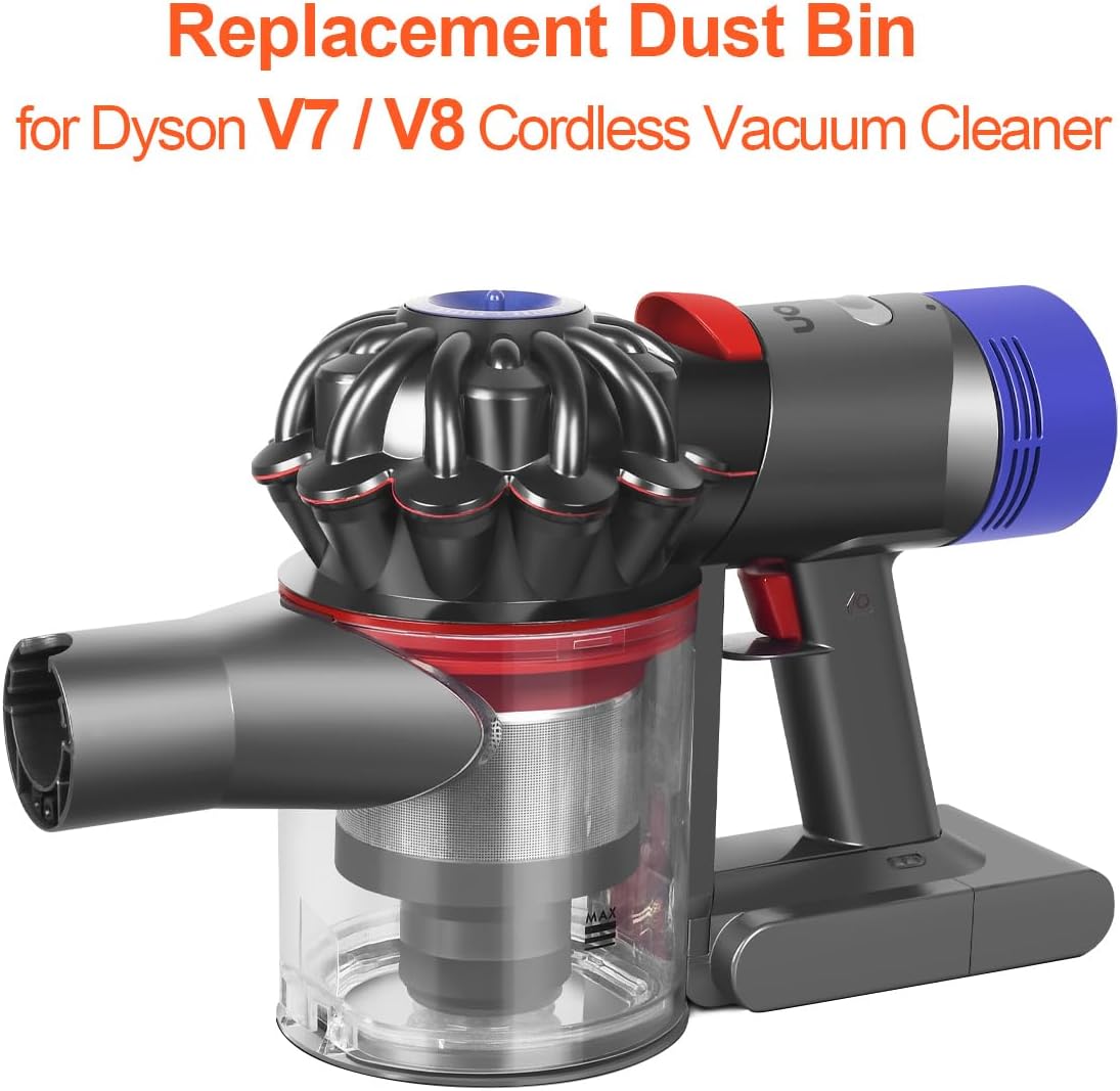 Dust Bin Replacement Parts for Dyson V7 V8 SV10 SV11 Vacuum Cleaner, Canister Replacement Vacuum Attachments Clear Bin Part No.967699-01