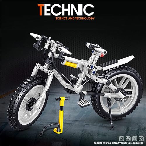 Miniatura 3 de Bloques de construcción de bicicleta, juego de construcción de modelo de bicicleta de montaña, escala 16, kit de construcción de bicicleta de alta