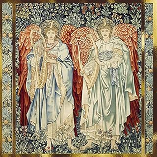 Medici Cards Pack of 6 Charity Christmas Cards - 'Angeli Laudantes No. 2' - Traditional Design with Angels Playing Harps - Gold Foil Finish - 6 Cards of 1 Religious Design