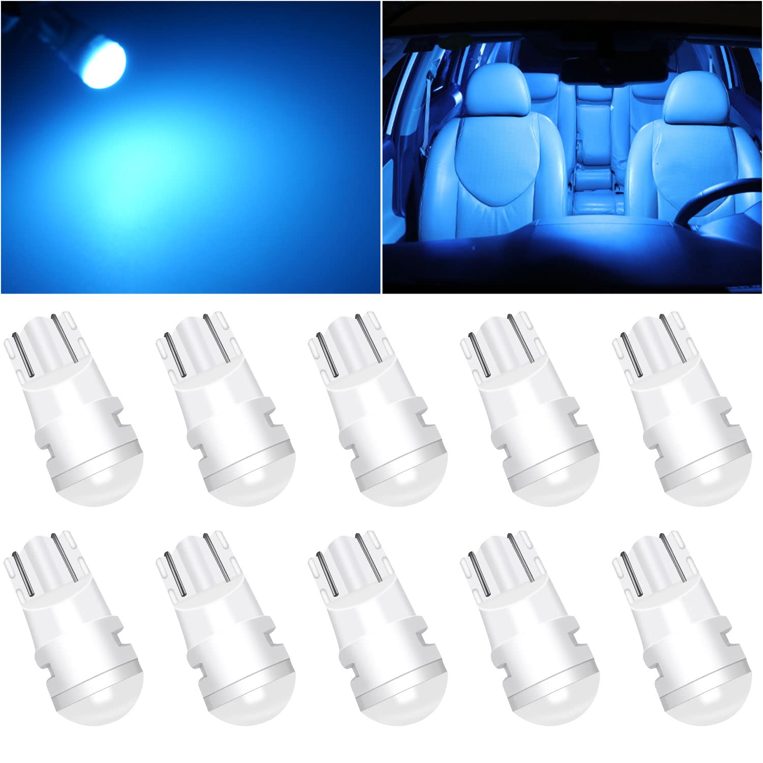 Amazon | Ever-Bright T10 LED アイスブルー 3連 2835SMD バルブ