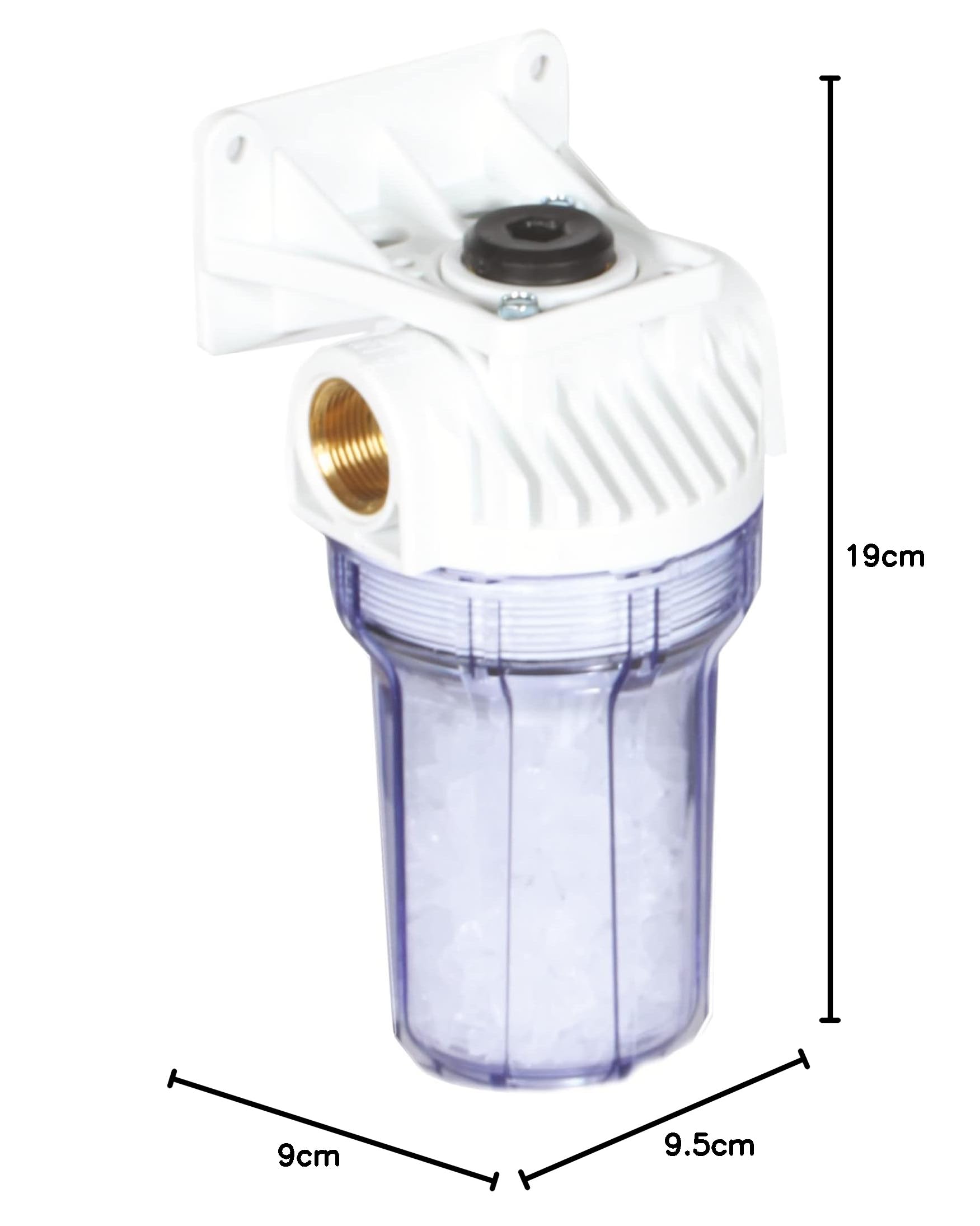 AQUAWATER, 105408, filtr zapobiegający osadzaniu się kamienia do podgrzewacza wody, skuteczna ochrona, filtracja polifosforanowa, adaptowalny montaż, maksymalny przepływ 110 l/min, produkcja