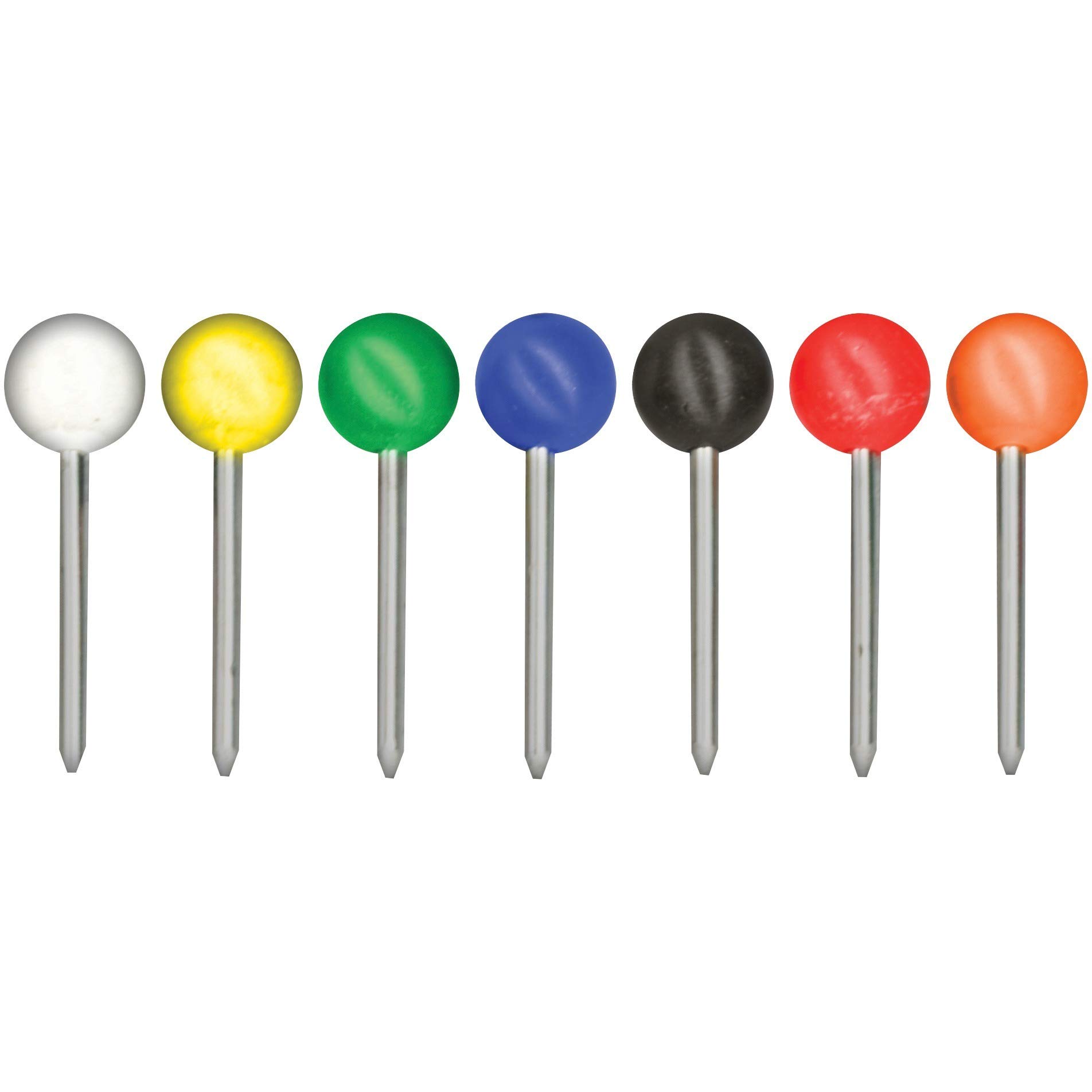 Medium Head Map Tacks, 3/8-Inch Shank, 3/16-Inch Head, Box of 250, Colors may vary (MTA250)