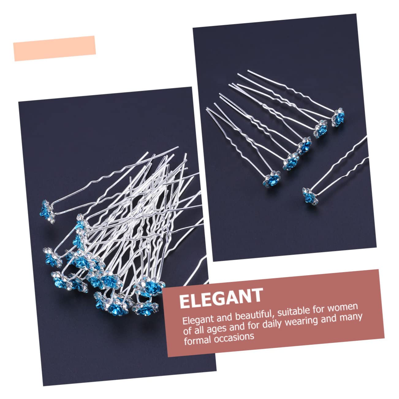 Baluue 200stücke Teiliges Haarnadeln Mit Rosen-design Haarschmuck Für Hochzeiten Partys Und Besondere Anlässe Glitzernde Haarspangen Für Braut Und Damenhaare