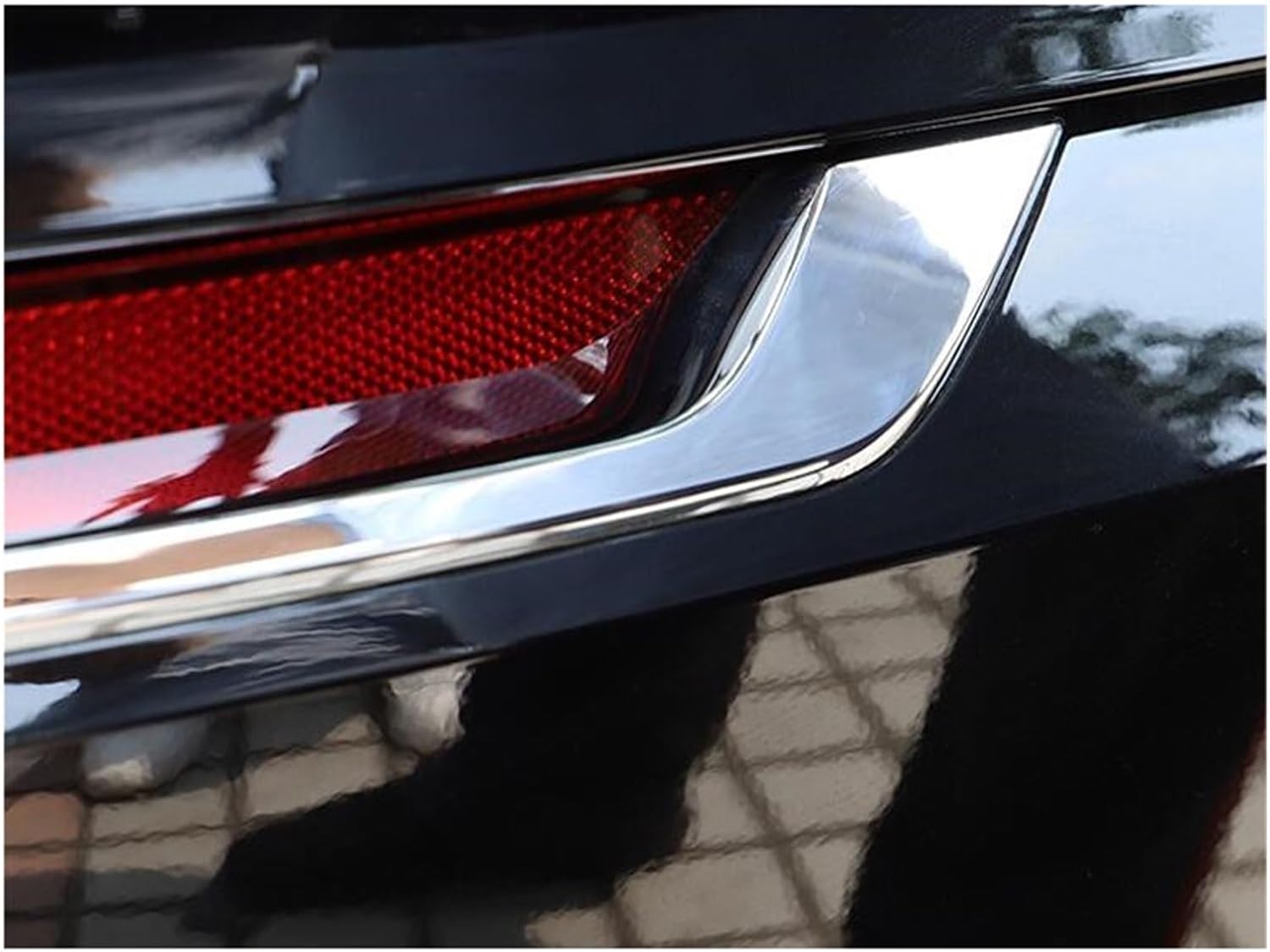 Compatible For VOLVO XC90 2016 2017 2018 2019 Silver ABS Chrome Tail Rear Fog Lamp Light Cover Trim 2pcs/set