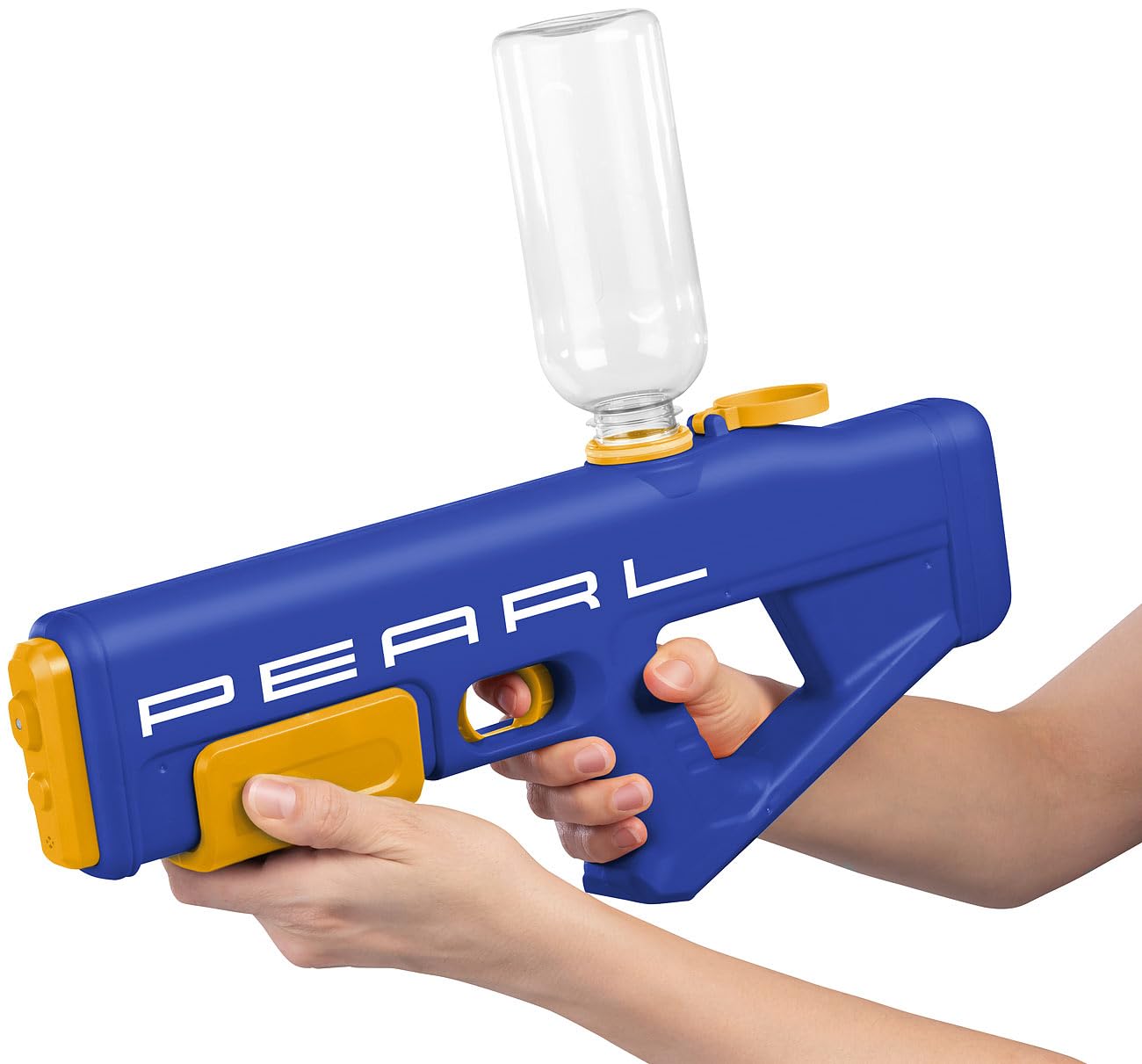 PEARL Wasserpistole für Kinder: 4er-Set Elektrische Wasserpistolen mit Tankaufsatz, bis 10 m, 650 ml (Akku Wasserpistole, mit Tank, Super Soaker)