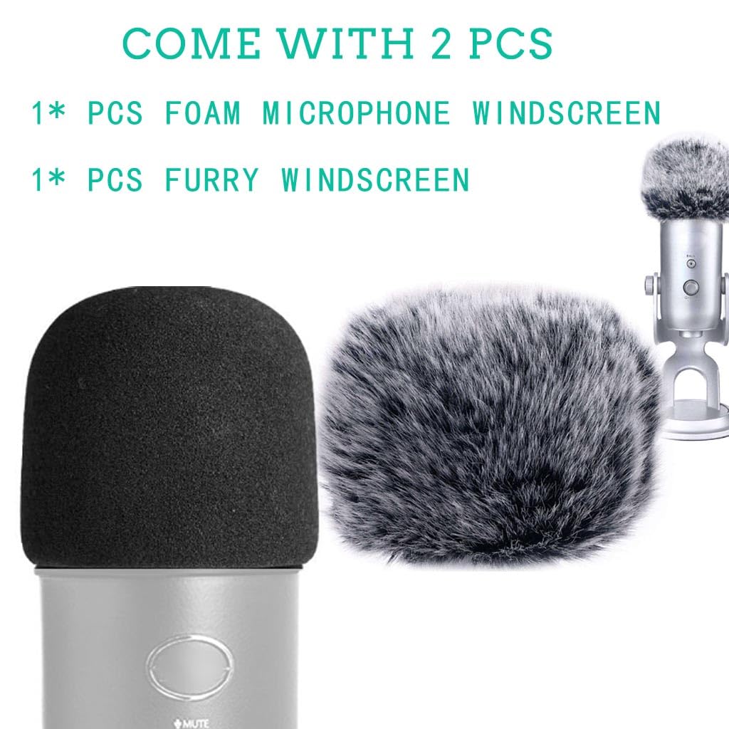 5 Housses De Microphone En Mousse épaisse Anti-bruit – Pour Blue Yeti, Shure, KTV, Scène, Extérieur (noir)