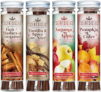 Scentsicles Smells Like Fall Baking Four Pack Includes Four Bottles with 6 Sticks Each Total of 24 Sticks