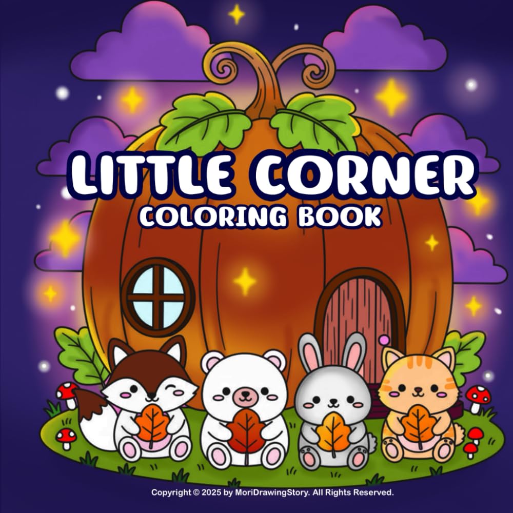 Little Corner Coloring Book: 50 Super Cute Cozy Scenes to Relax and Color