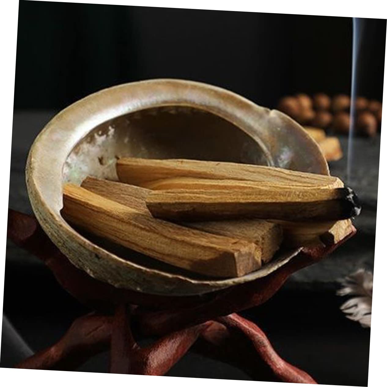 Amosfun 4 Sets Natürliches Räuchergefäß-zubehör Holz-räucherstäbchen Multifunktionale Räucherstäbchen Für Zuhause 5 Stück * 4