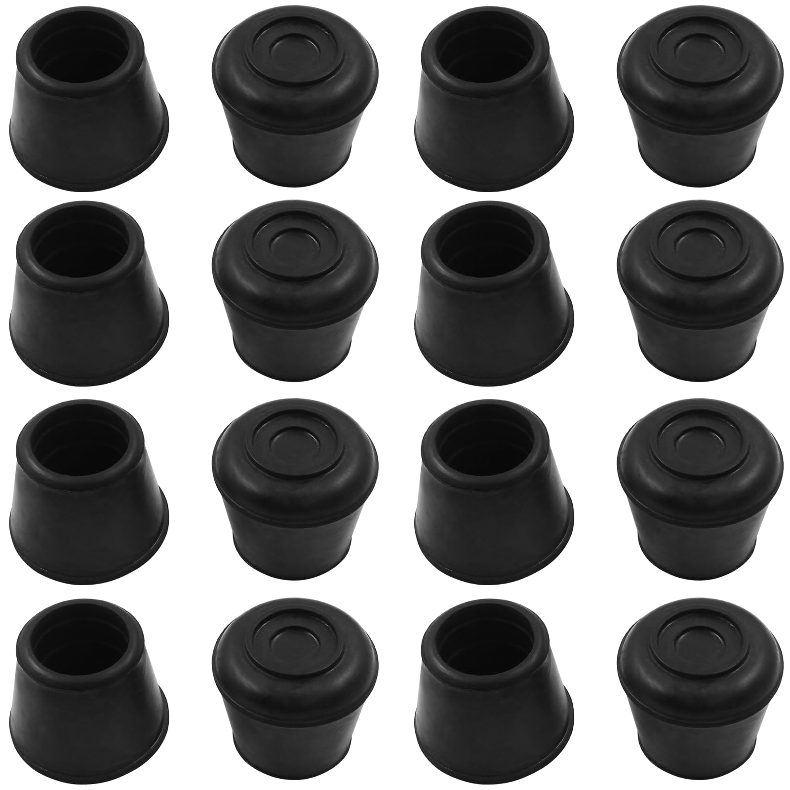 24-Pack Round Non-Slip Chair Leg Caps - 3/4 Inch PVC Rubber Floor Protectors For Hardwood Floors