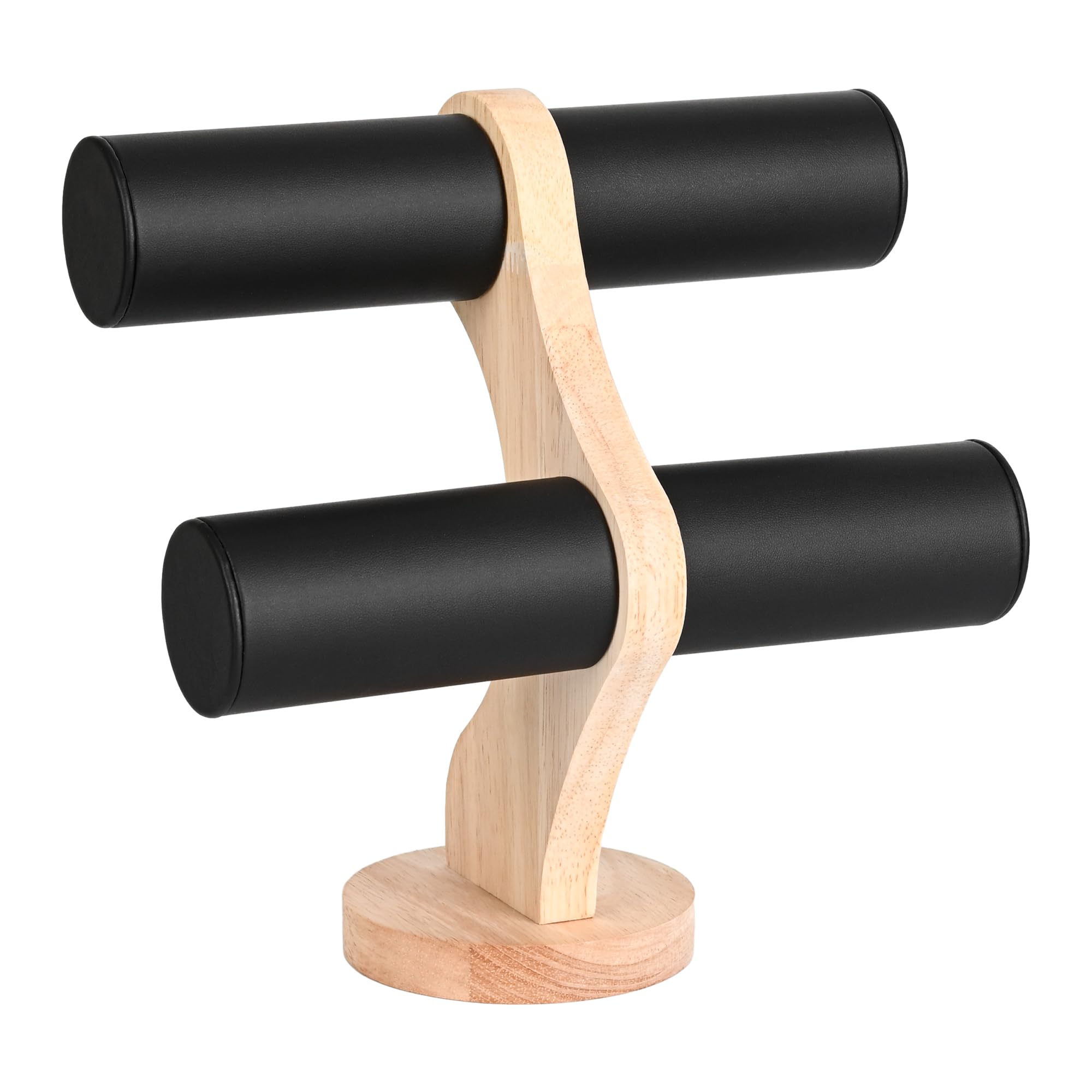 Lexfunn Black 2 Tier Bracelet Holder Stand - Stylish Jewellery Display Rack For Easy Organization And Showcase - Space-Saving - Ideal For Bracelets, Bangles, And Watches - Enhance Your Jewellery Collection