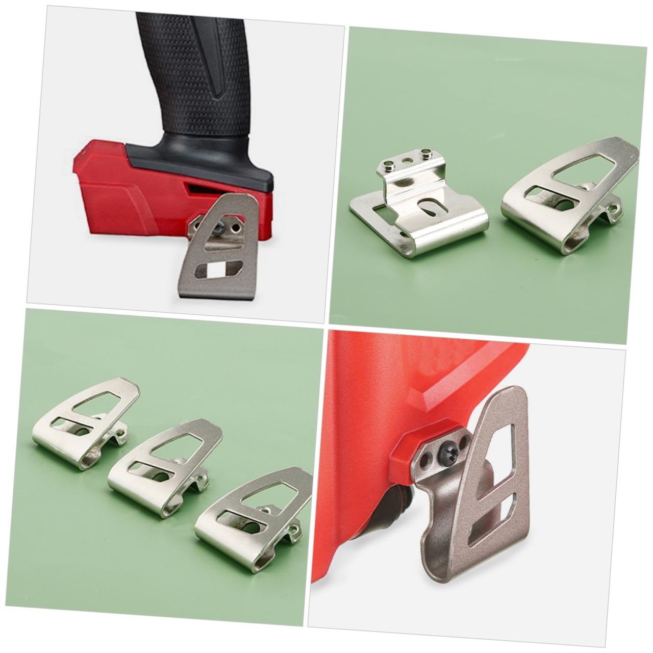Kisangel 10 Crochets de Ceinture en Acier Argenté pour Perforateur, Porte-outils Précis, Clips Robustes Adaptés aux Environnements de Travail