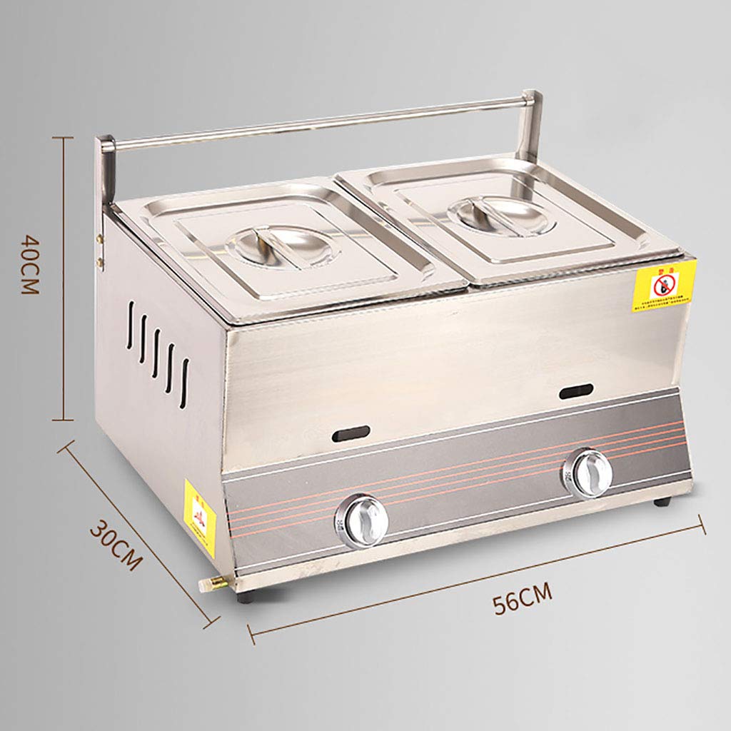 Freidora A Gas De Acero Inoxidable - 6L / 12L De Gran Capacidad Con Encendido Electrónico - Comercial
