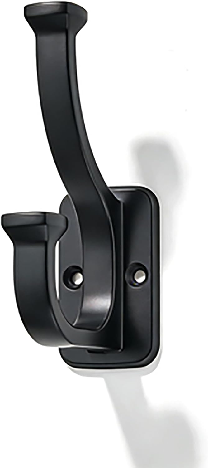 10 Pack Black Coat Hooks, a Powerful Load-Bearing Coat Hook, is Suitable for wardrobes/Entrance Halls/bedrooms/bathrooms. Modern and Simple zinc Alloy Hooks