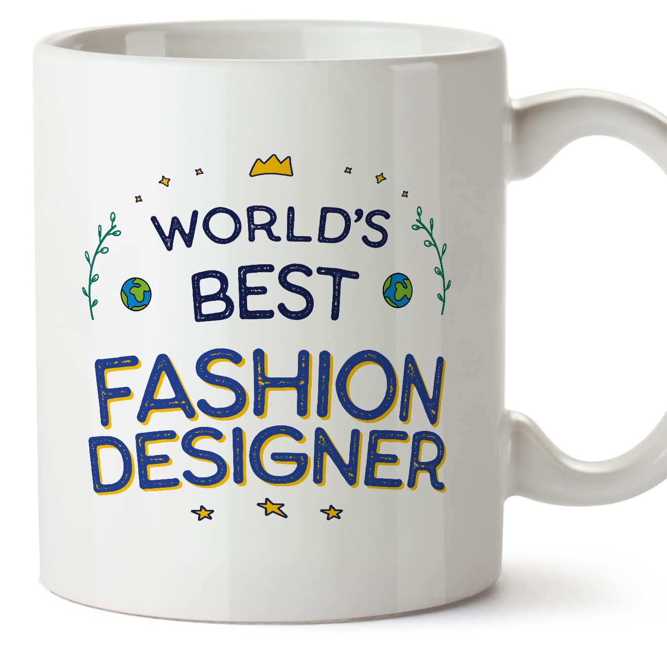 MUGFFINS Fashion Designer Mug - in English - World's Best - Funny Gift for Colleagues - Ceramic 11oz Mug โ image 1