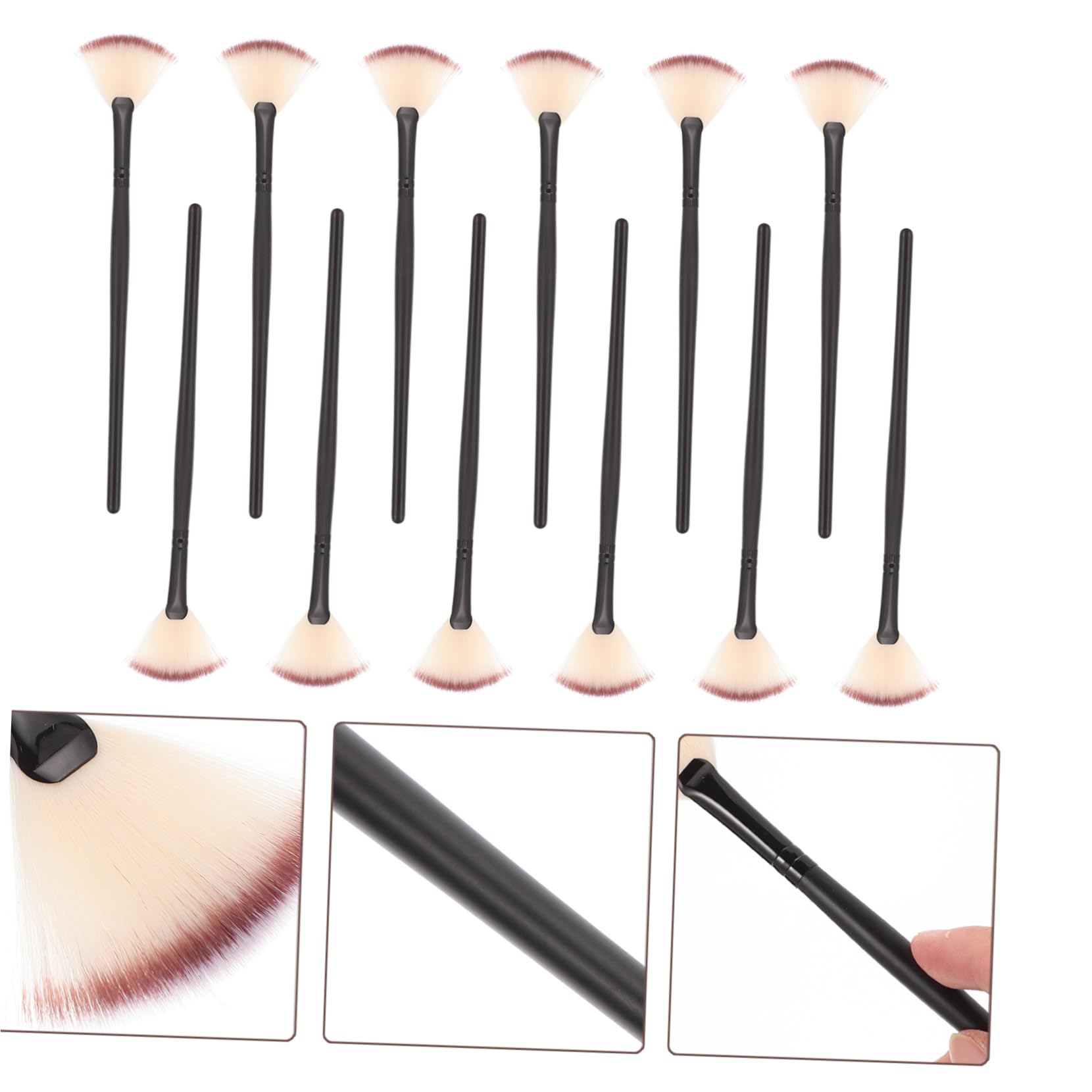 Housoutil 36pièces Pinceau De Maquillage Fibres Forme De Fan Pour Application De Masque Facial Et Soins Peau Pratique Et Facile à Utiliser