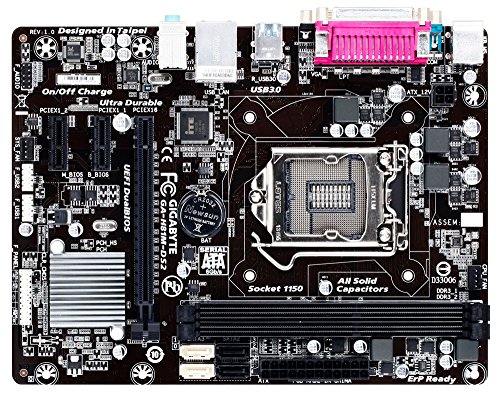 Image of Gigabyte H81M-DS2 (Socket 1150, Intel H81, Parallel + Serial Port, VGA D-Sub Port, DDR3,Micro ATX, 1 x PCI Express 2.0, USB 3.0)