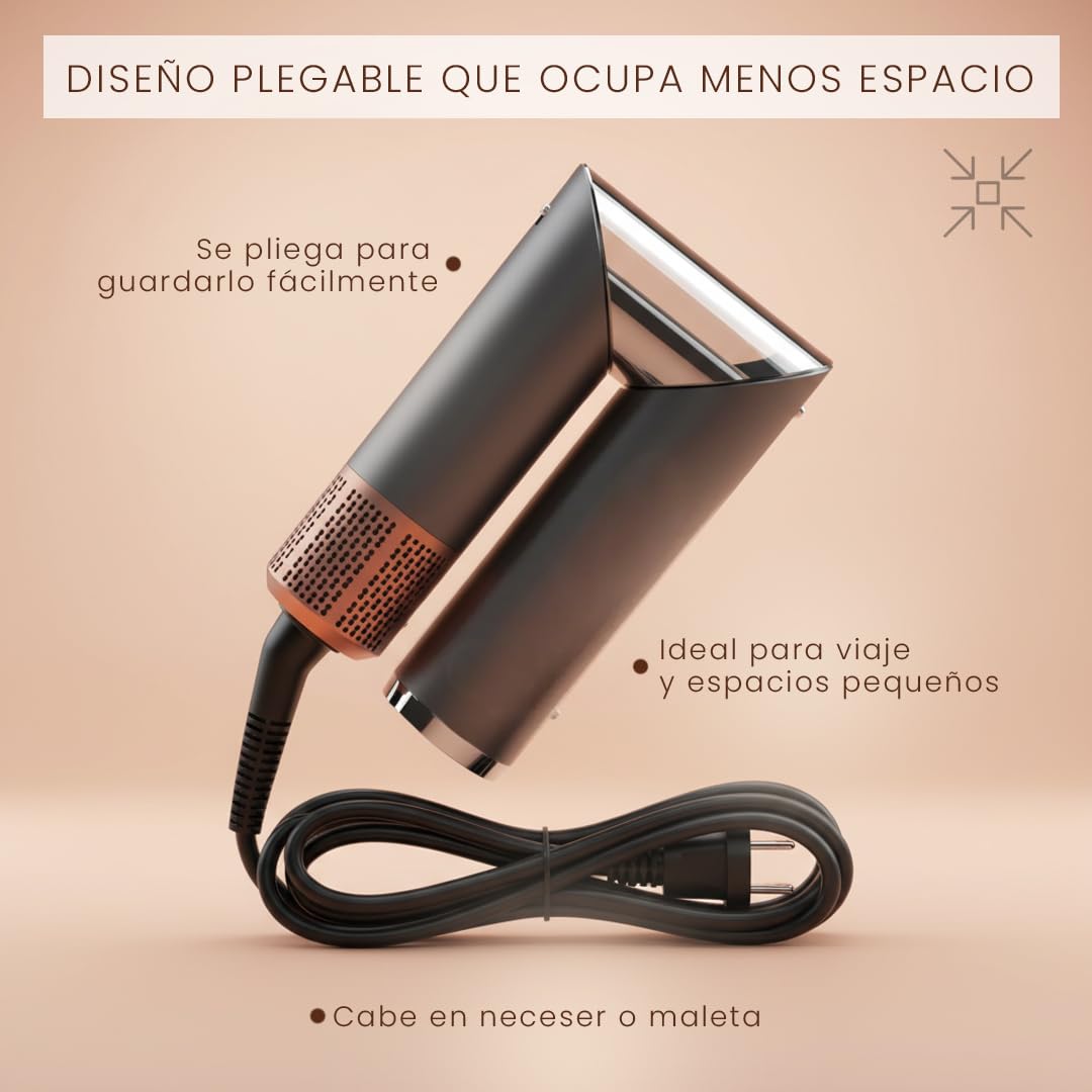 SOGO Cepillo Secador de Pelo 5 en 1 - Moldeador de Pelo con Tecnología Coanda para Peinados Sin Frizz - Secador Moldeador con Motor BLDC y Aire Frío - Cepillo Alisador con Accesorios