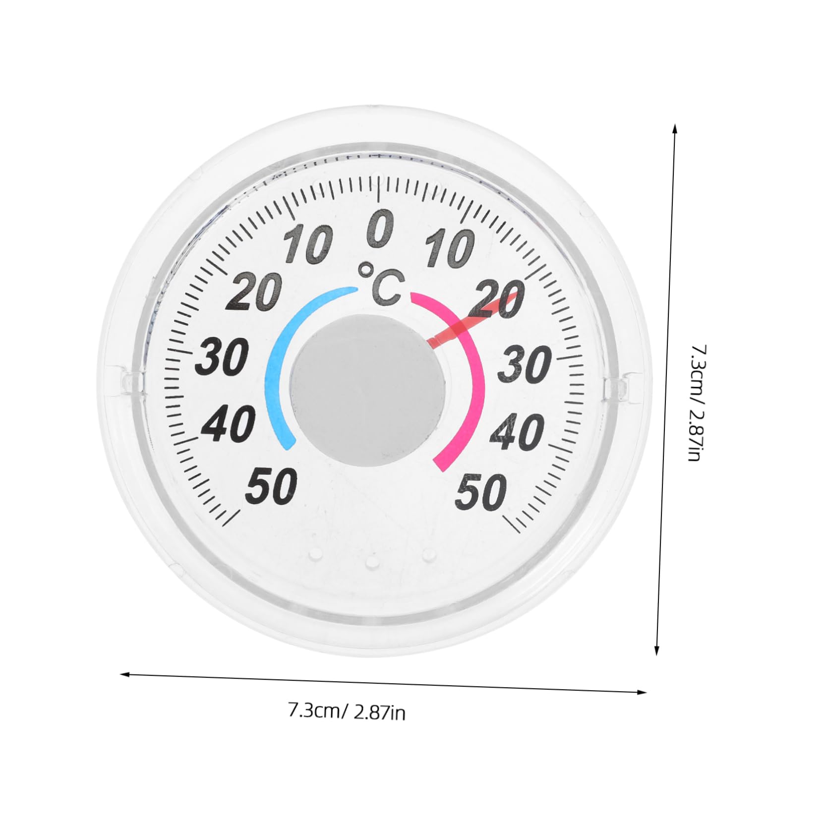 GALPADA 4Pcs Round Window Thermometer Accurate Temperature Gauge for Patio and Office Use Readings with Simple Pointer Design Portable Weather