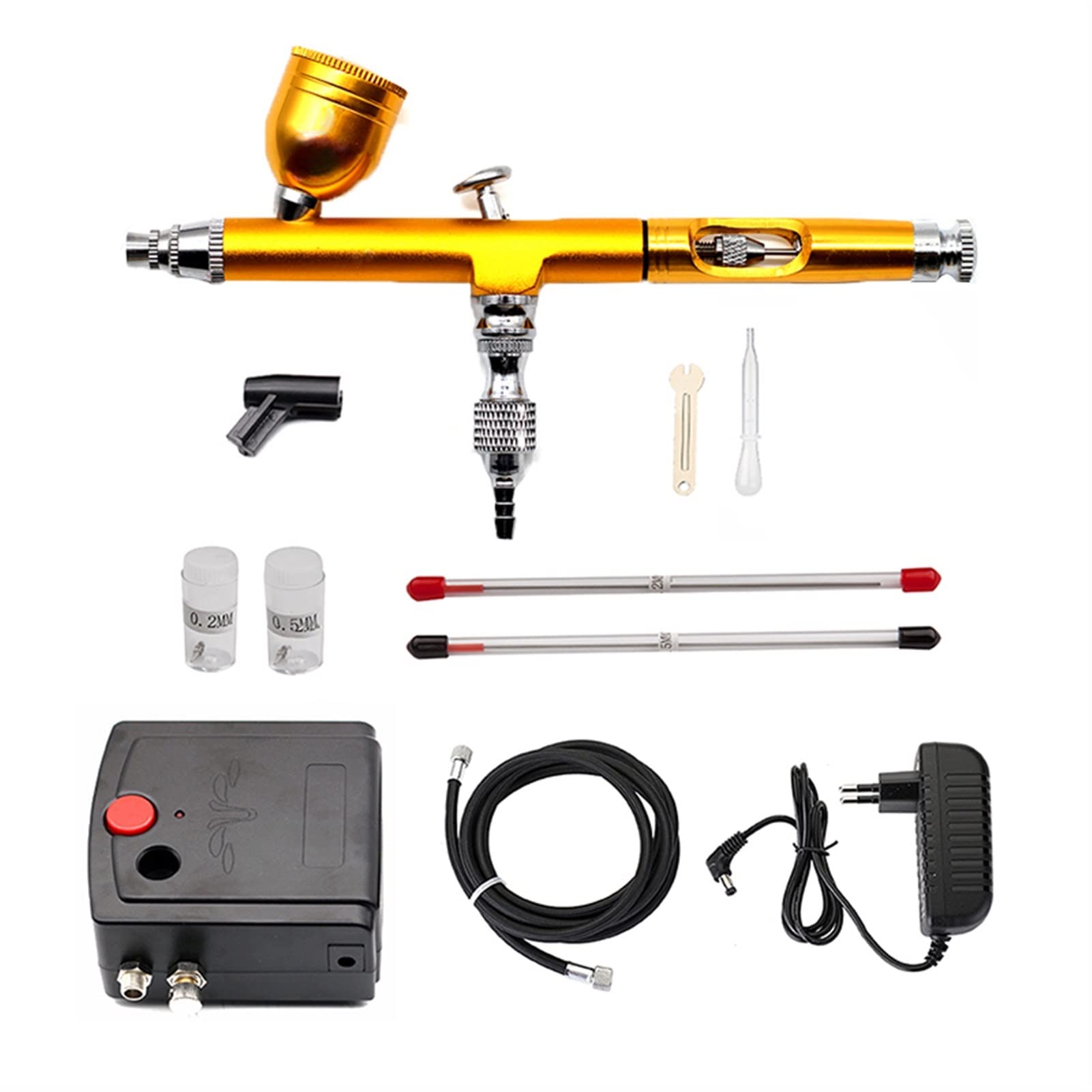Sprzęt do piaskowania Dwufunkcyjny pistolet natryskowy Airbrush Mini Airbrush Kompresor Airbrush do zdobienia paznokci Makijaż Tatuaż Model Ciasto Farba samochodowa (kolor: D)
