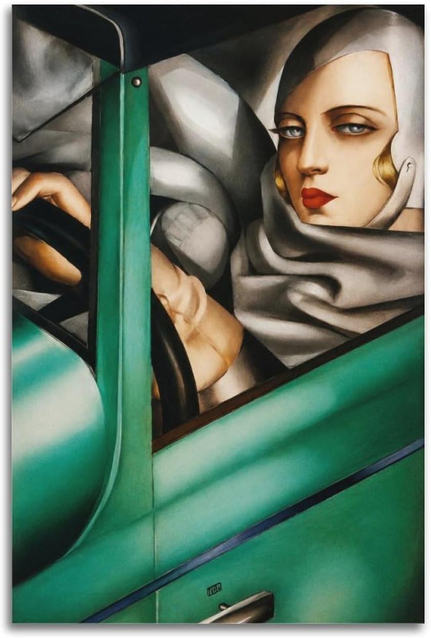 Waeta Rnvzx Tamara De Lempicka Self-Portrait Poster Canvas Wall Art Print 40X50cm