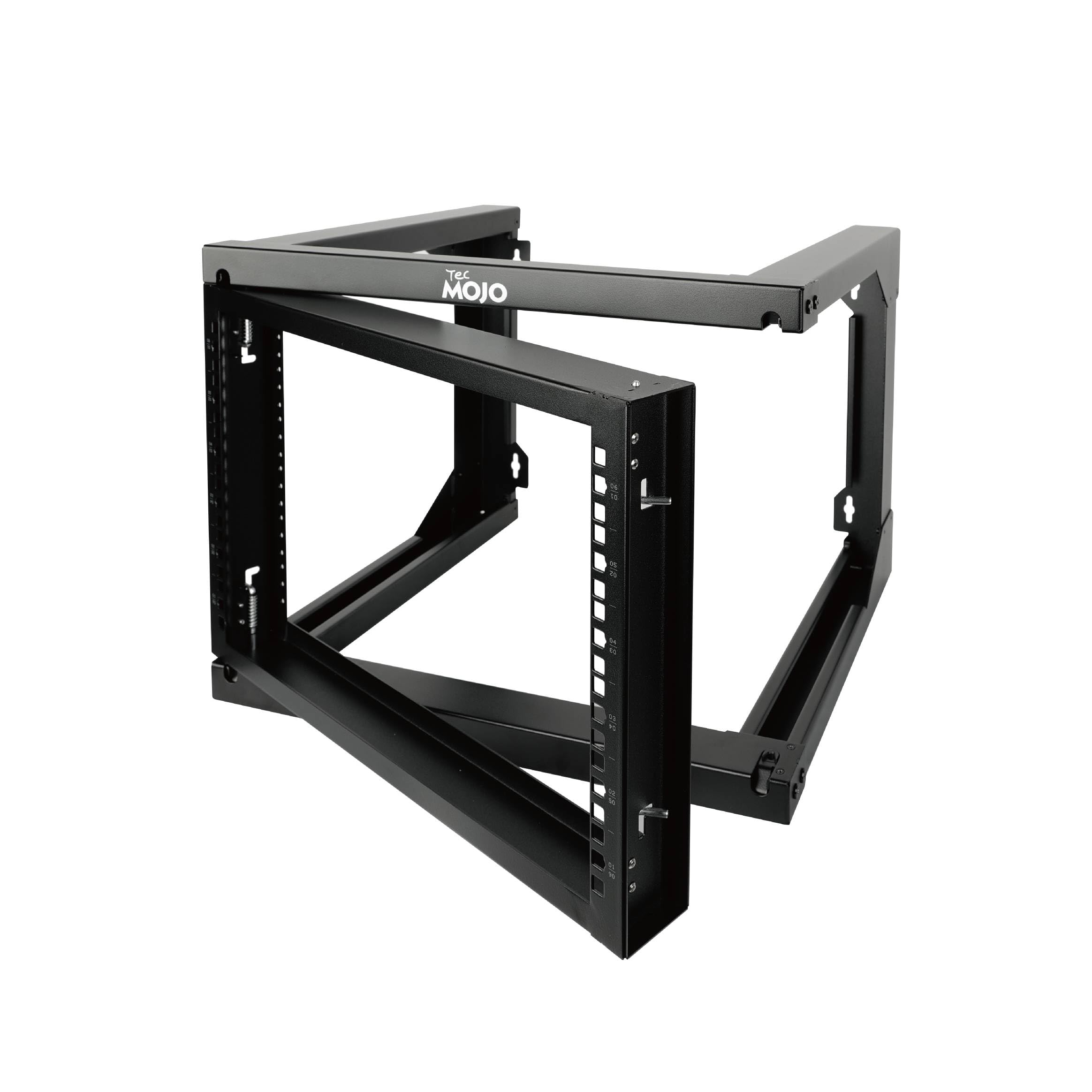 Tecmojo 6U Wall Mount Server Rack, Open Frame Network Rack for 19" Computer/AV/Data/IT/Media Equipment, 18" Depth, 16" Apart Mounting Holes, Swing