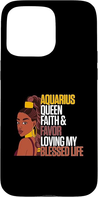 iPhone 15 Pro Max Aquarius Zodiac Sign & Star Sign Aquarius Queen Case