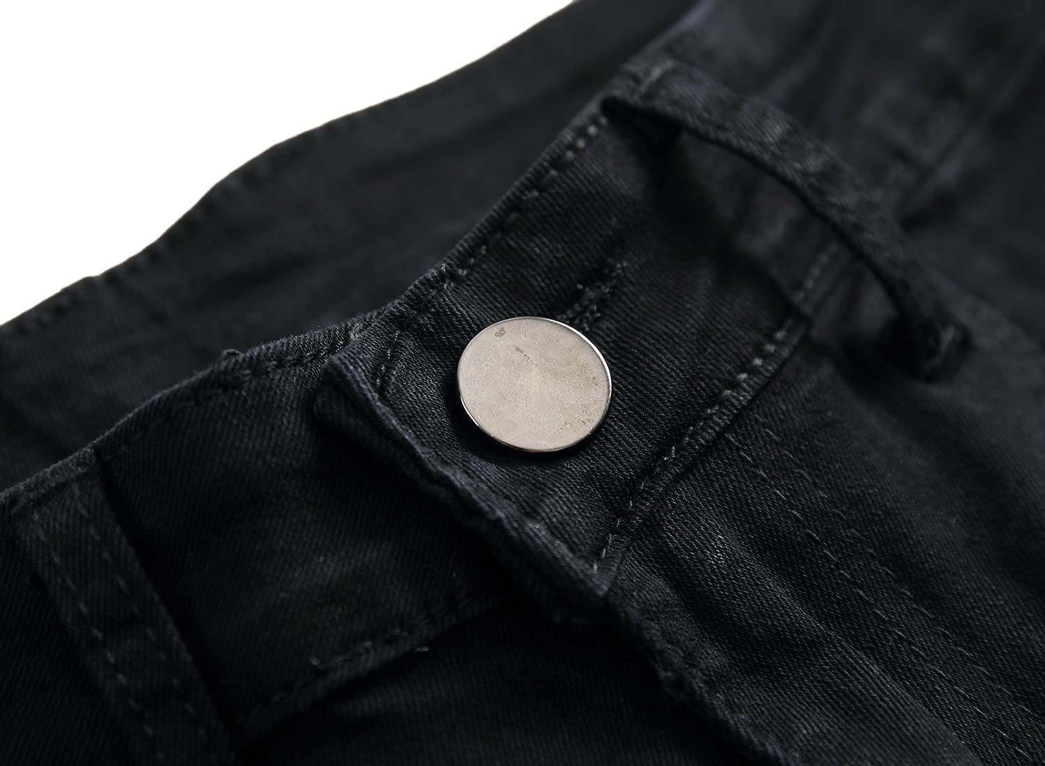 WQZYY&ASDCD Jeans Pantalon Herren Zerrissene Knie Reiner Schnitt Lässige Jeans Loch Lang Hip Hop Schlanke Füße Stretch Plus Größe Trendige Hose
