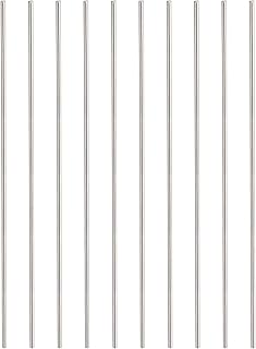 Rebower 304 Stainless Steel Solid Round Rod, [for Drift Punches Various Shaft DIY Craft Model Plane Model Ship Model Cars] - 4mmx300mm / Silver Tone / 20 Pcs