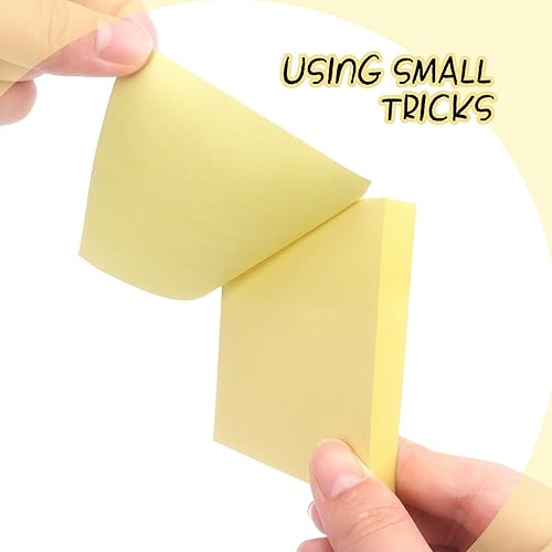 Miniatura 5 de Sticky Notes - Bloc de notas autoadhesivas de 3 x 3 con colores brillantes, fácil de publicar para oficina, escuela, hogar, 4 blocs por paquete, 90