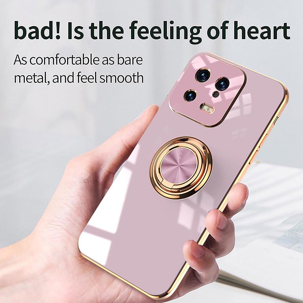 SEAHAI Cover per Xiaomi 13 PRO, Custodia Protettiva Ultra Sottile ed Elegante in Silicone TPU Flessibile, Glitter Placcatura Phnom Penh Design Cover Antiurto Case, Rosso