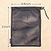 Koyee 5 PCS Multi Purpose Nylon Mesh Drawstring Storage Ditty Bags for Travel & Outdoor Activity, Black, 11 x 8.8inch