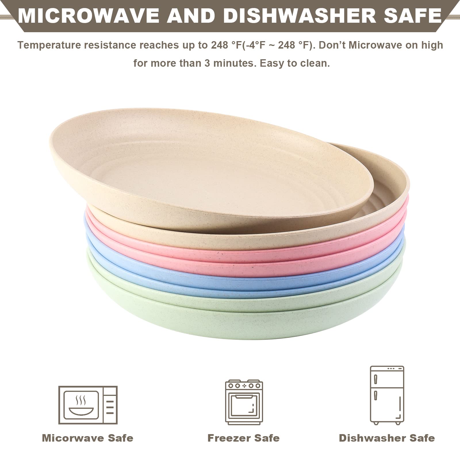 Piatti Pizza In Plastica 25cm - 5 Colori, Senza BPA, Microonde E Lavastoviglie Safe, Per Feste E Casa - Foto 4